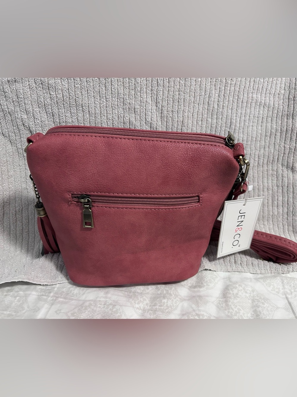JEN & CO. Women's Crossbody Bag in Dusty Rose Pink NWT